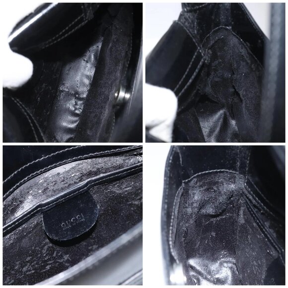 GUCCI Hand Bag Leather Black Auth ep7516 - Picture 14 of 14